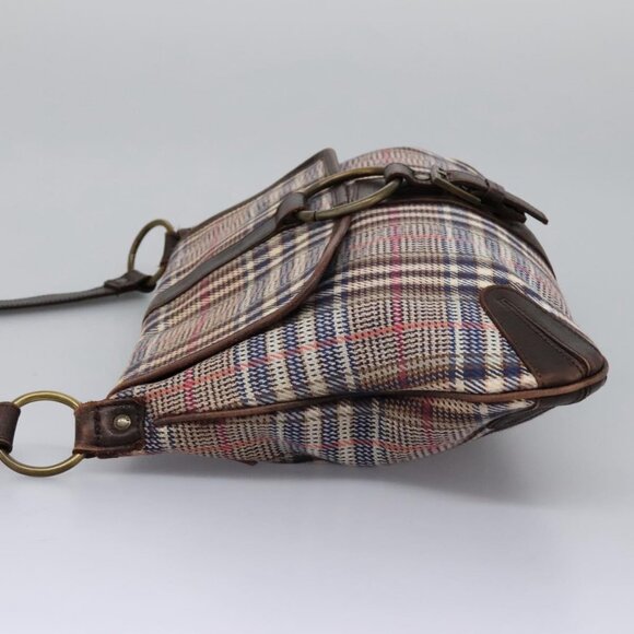 BURBERRY Nova Check Blue Label Shoulder Bag Canvas Beige Auth BD899 - Picture 4 of 16